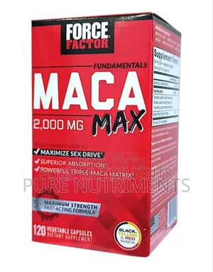 Force Factor Maca Max 2000mg 120 Caps Maximise Sex Drive Libido