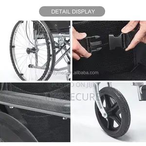 Carbon Steel Durable Manual Wheelchair(Seatbelt, Brakes Etc)