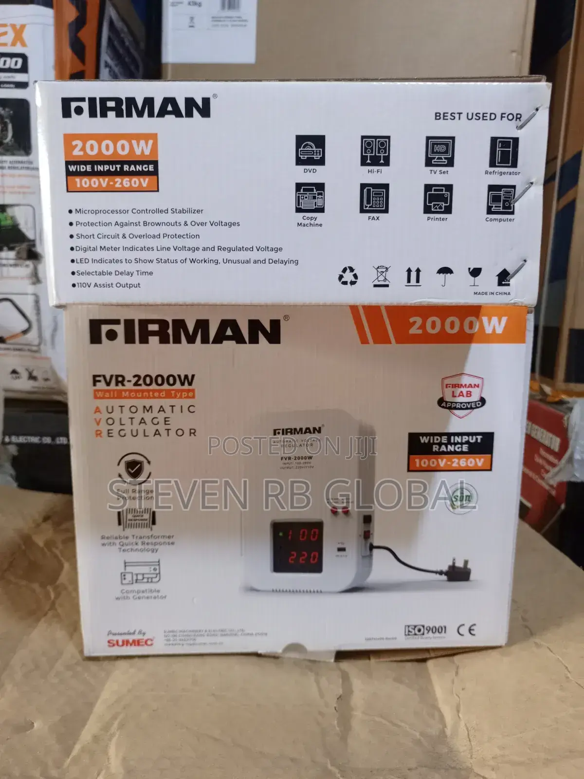 Firman 2000w Wall Mounted Automatic Voltage Stabilizer (Fvr-2000w)