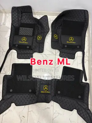 High Quality Black Mercedes Benz Ml Double Layer Leather Foot Mat