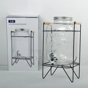8-litre Glassware Beverage Dispenser With A Stand.