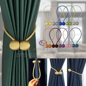 Magnetic Polyester Curtain Tieback Holder Hooks Ball
- 2 Pieces