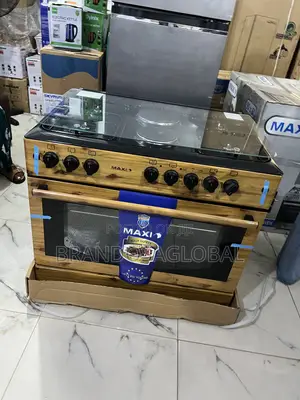Maxi Gas Cooker 60x90 Cm (4+2) Burners Wooden Color