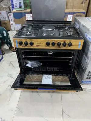 Maxi F9e42g2 4 Gas + 2 Electric Standing Cooker – Elegant Wood Look
