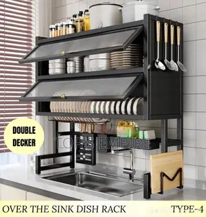 2-Tier Over-the-Sink Plate Rack – Strong, Spacious Rust-Resistant