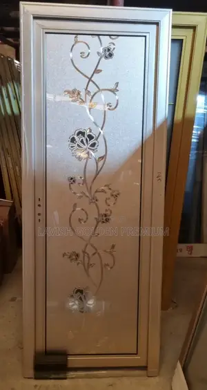 Silver Toilet Bathroom Aluminium Door