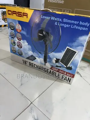 Qasa 18" Rechargeable Fan (Qrf-6918) –Solar Remote Control
