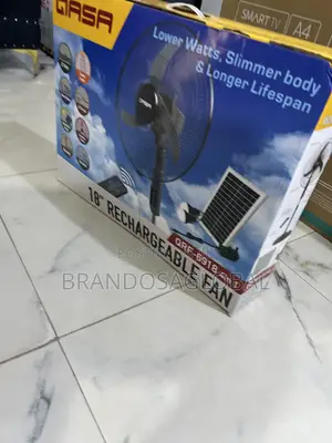 Qasa QRF-6918 4-in-1 Standing Fan – Solar Electric Charge