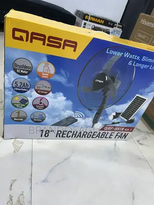 Qasa QRF-6918 Solar Rechargeable Fan – Extra Powerful