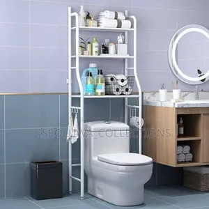 3- Layer Over Toilet Rack Organiser for Bathroom – White