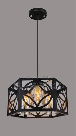 3 Glass Iron Dropping Pendant Light