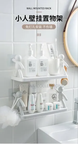 Cute Figure Wall-Mounted Bathroom Storage Shelf