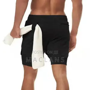 2-in-1 Gym Running Shorts: Quick Dry Athletic Workout Shorts