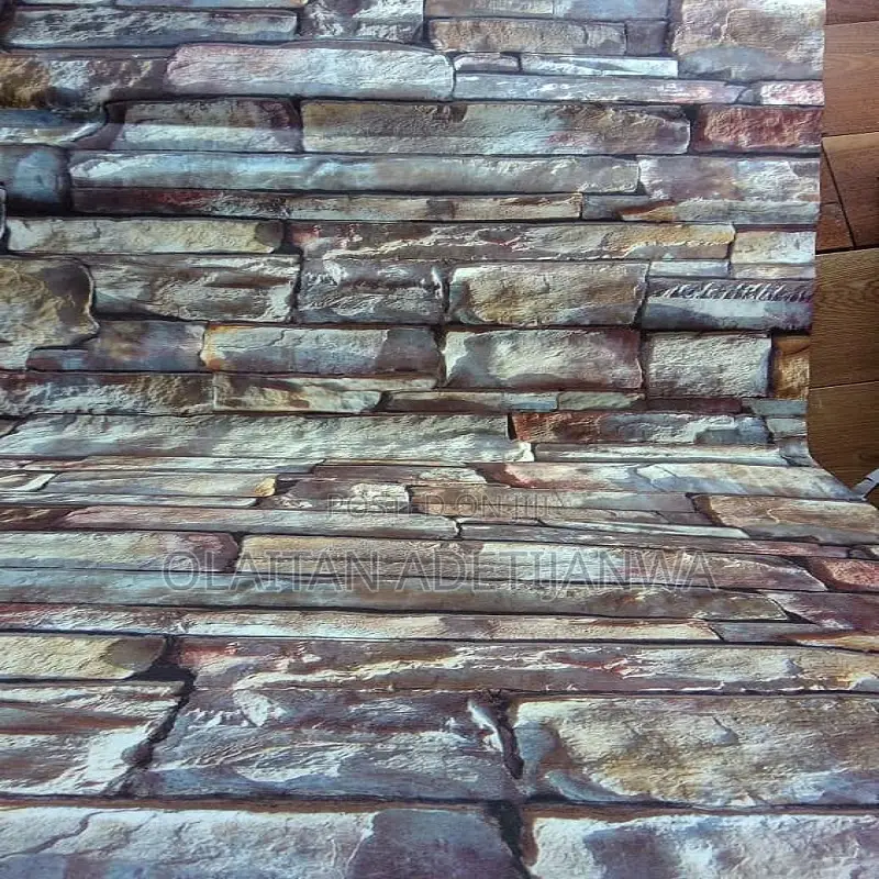 4d Brick Rock Cleanable Wallpaper