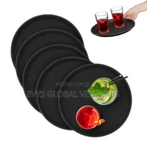 Non Slip Surface Bar Serving Tray - Large