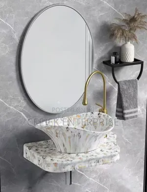 Contertop Basin With Stand and Mirror