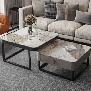 2 in 1 Unique Design Marble Centre Table
