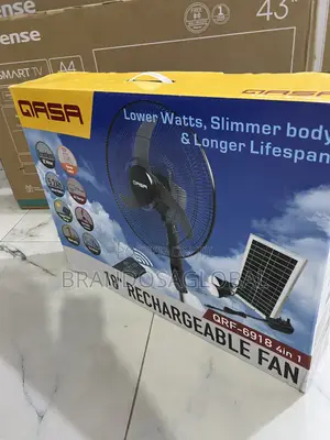 Qasa QRF-6918 4-in-1 Solar Fan – Backup for Hours