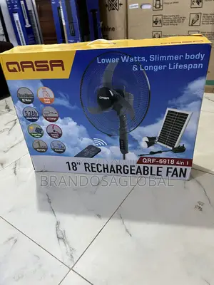 Qasa QRF-6918 Multi-Mode Fan – Solar and Electric