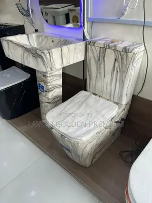 Water Closet and Standing Pedestal Basin Marble