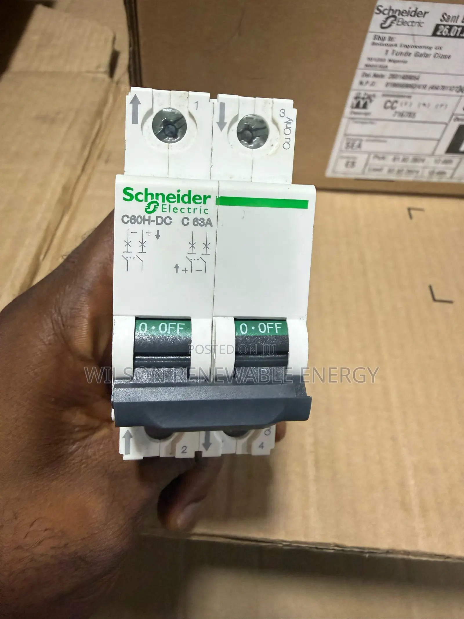 Original Mcb Dc 63a Schneider 2p
