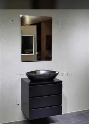 Wall-Mounted Bathroom Vanity With Led Mirror Basin
