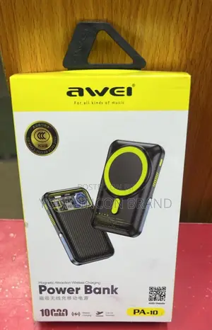 Awei 10000mah Wireless Magnetic Power Bank Waterproof.
