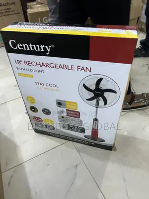 Century FRC-45-D 18" Rechargeable Standing Fan With Led Light