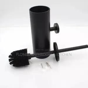 Matte Black Round Wall Hung Toilet Brush