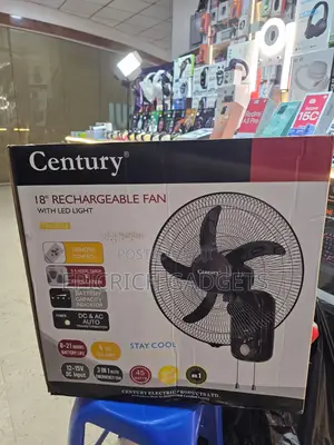 Century 18" Rechargeable Wall Fan With Led Light