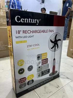 Century 18 Inches Rechargeable Fan Frc-45-d With Strong Battery Backup