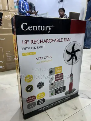 Century Frc-45-d Large Standing Rechargeable Fan With Timer