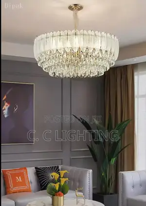High End Luxury Creative Feather Style Led Crystal Chandelie