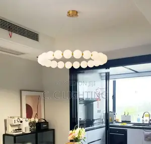 Nordic Round Ring Led Ceiling Chandelier Acrylic Gold