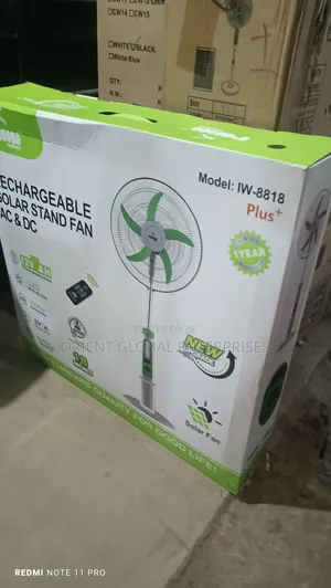 Iwin 18 Inch Solar Rechargeable Fan