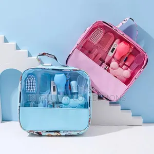 Baby Grooming Kit in Pink/Blue Travel Bag