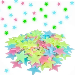 Glow in the Dark Plastic Stars Stickers for Room Decoration