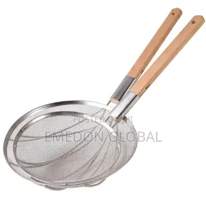 Stainless Steel Fine Strainer With Wooden Long Handles