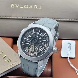 Bvlgari Leather Rubber Automatic Watches