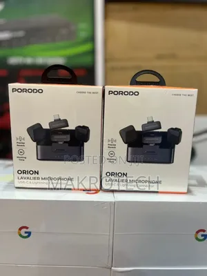 Porodo Orion Lavalier Microphone, Type-c & Lightning Head Connector,