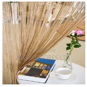 Tassel Room Divider Thread Curtain - Gold