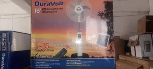 Duravolt 16" 3in1 Rechargeable Solar Fan