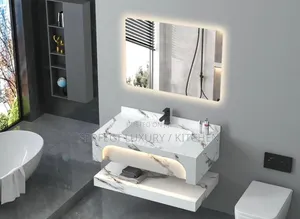 Quality Led Light Single Marble Cabinet/Led Lights Mirror 