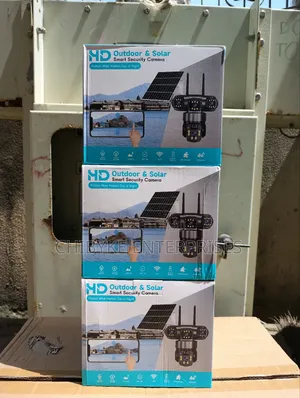 V380 Tripple Lens Solar PTZ Camera With Auto Track