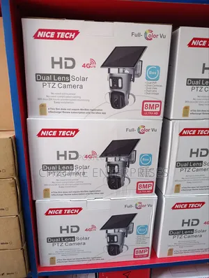 8mp 4g Hd Double Lens Solar PTZ Camera With Free Sim Card,