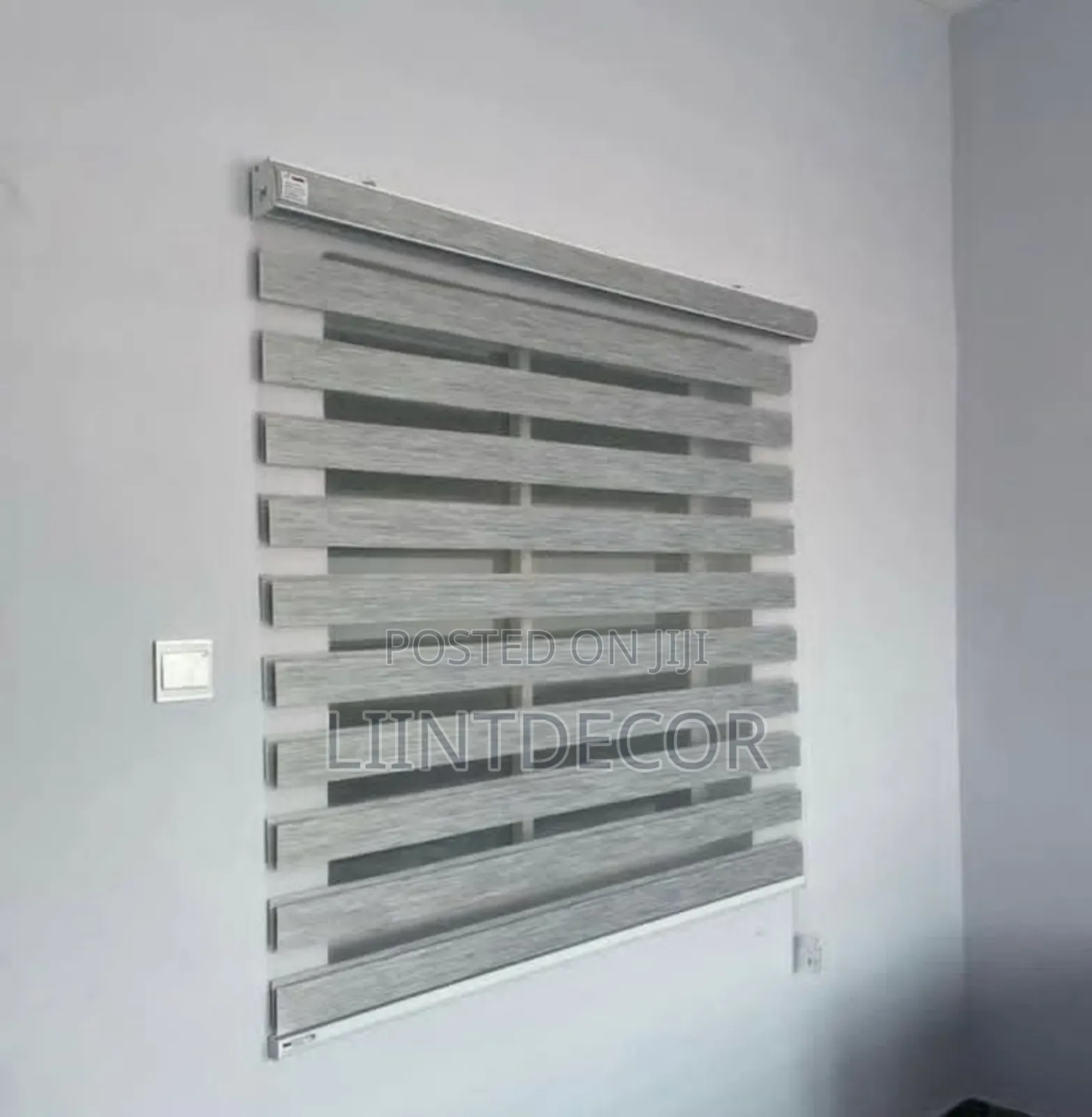 Bright Grey Classy Window Blind.