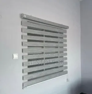 Bright Grey Classy Window Blind.