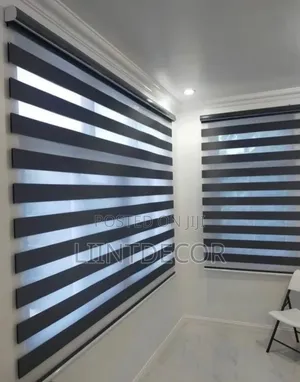Highest Grade Plain Black Day and Night Blinds (Price Not Per Window)
