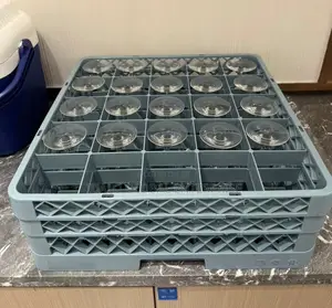Heavy Duty Glass Cups Storage Rack/Crate