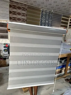 Bright Grey Classy Window Blind.